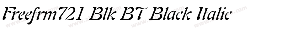 Freefrm721 Blk BT Black Italic字体转换